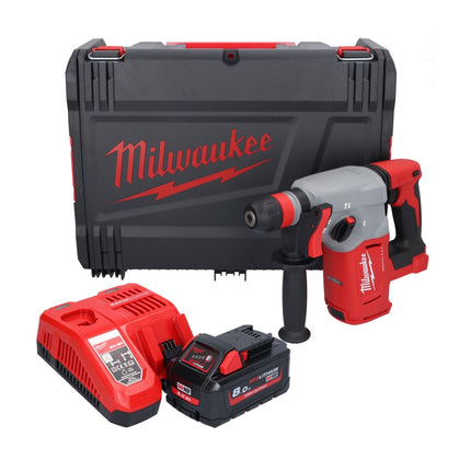 Milwaukee M18 BLHX-801X martello combinato a batteria 18 V 2,3 J Brushless + 1x batteria 8,0 Ah + caricabatterie + scatola HD