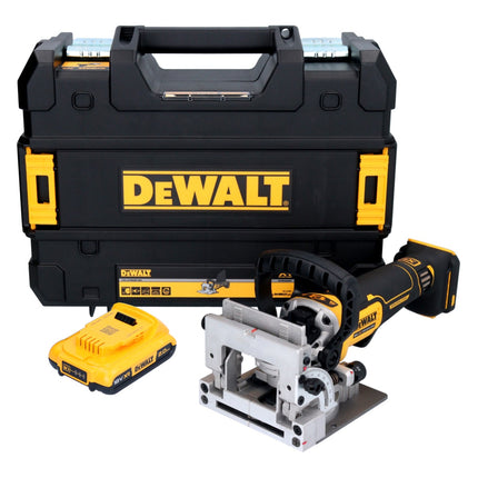 DeWalt DCW 682 NT Fraiseuse sans fil pour chevilles plates 18 V 102 x 20 mm Brushless + 1x batterie 2,0 Ah + TSTAK - sans chargeur