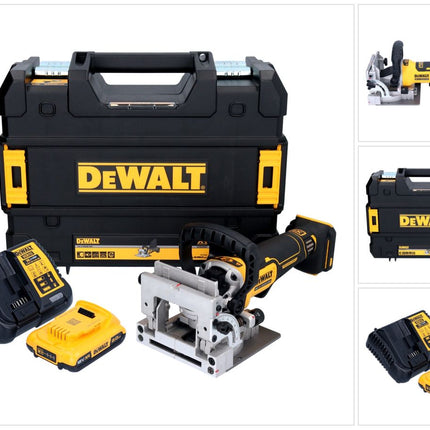 DeWalt DCW 682 D1T Fraiseuse sans fil pour chevilles plates 18 V 102 x 20 mm Brushless + 1x batterie 2,0 Ah + chargeur + TSTAK