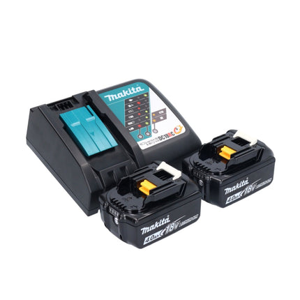 Makita DCL 181 FRMWX Akku Staubsauger 18 V 53 mbar 0,65 L + 2x Akku 4,0 Ah + Ladegerät