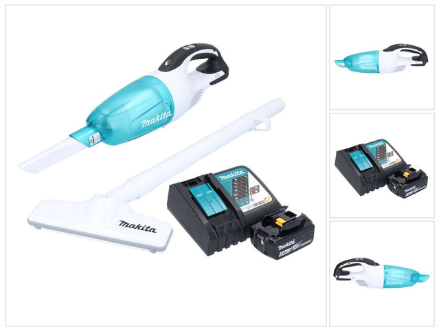 Aspiratore a batteria Makita DCL 181 FRTWX 18 V 53 mbar 0,65 L + 2x batteria ricaricabile 5,0 Ah + caricatore