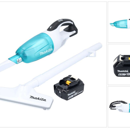 Makita DCL 181 FG1WX Akku Staubsauger 18 V 53 mbar 0,65 L + 1x Akku 6,0 Ah - ohne Ladegerät