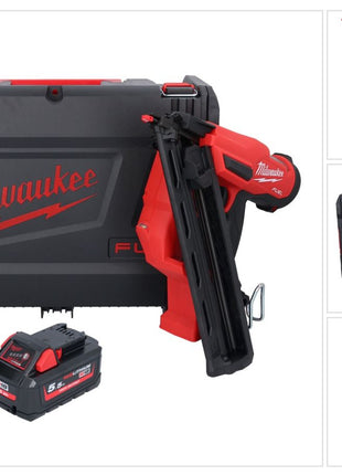 Milwaukee M18 FN15GA-551X Akku Nagler 18 V Brushless 32 - 64 mm + 1x Akku 5,5 Ah + HD Box - ohne Ladegerät