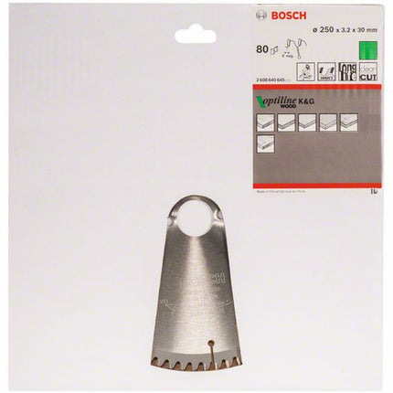 BOSCH Kreissägeblatt Außen-Ø 250 mm Zähnezahl 80 WZ/N ( 4000815451 )