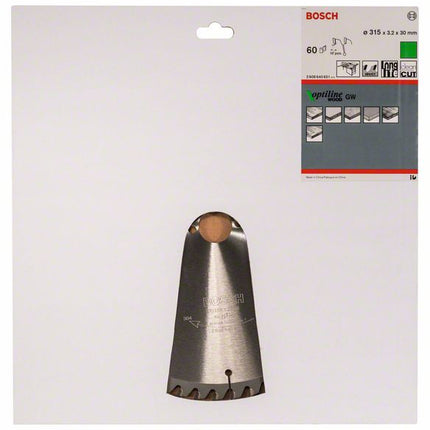 BOSCH Kreissägeblatt Optiline Wood Außen-Ø 315 mm Zähnezahl 60 WZ ( 8000342031 )