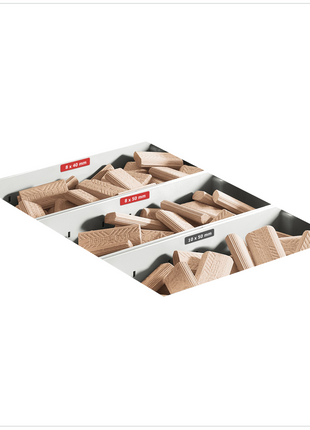 Festool Domino Buche Sortiment DS 4/5/6/8/10 1060x BU ( 498899 ) mit Domino Fräsern und Domino Dübeln im Systainer - Toolbrothers