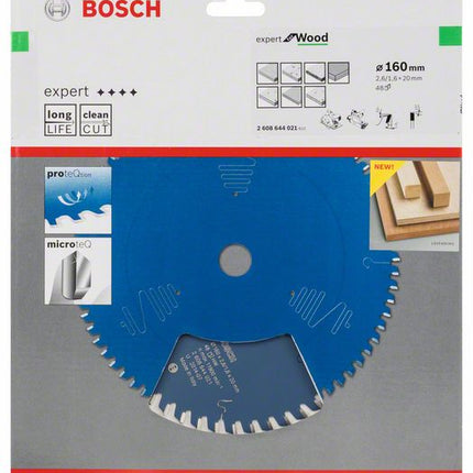 BOSCH Kreissägeblatt Expert for Wood Außen-Ø 160 mm Zähnezahl 48 WZ ( 8000342045 )