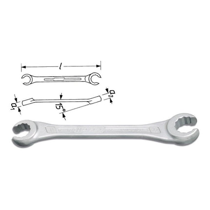 Chiave a doppio anello HAZET 612 24 x 27 mm 260 mm ( 8000462639 )