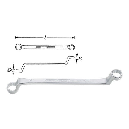 Chiave a doppio anello HAZET 630 25 x 28 mm 350 mm ( 8000462662 )