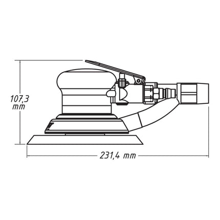 Levigatrice rotorbitale pneumatica HAZET 9033-2 150 mm ( 4000898934 )