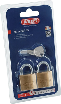 Lucchetto a cilindro ABUS 45/30 Twins B/SB Larghezza del corpo del lucchetto 29 mm ( 3000280053 )