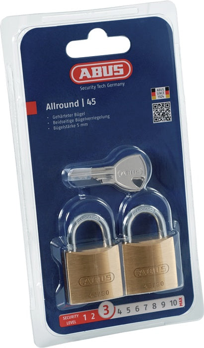 Lucchetto a cilindro ABUS 45/30 Twins B/SB Larghezza del corpo del lucchetto 29 mm ( 3000280053 )