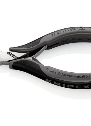 KNIPEX Electronics diagonal cutters length 115 mm shape 0 ( 4000810745 )