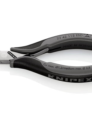 KNIPEX Electronics diagonal cutters length 115 mm shape 4 ( 4000794633 )