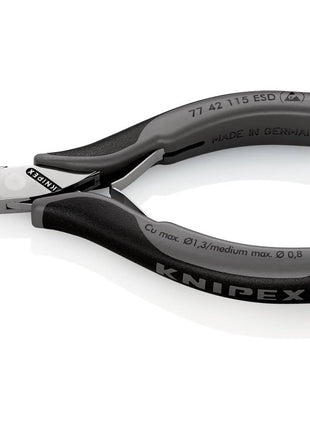 KNIPEX Electronics diagonal cutters length 115 mm shape 4 ( 4000794633 )