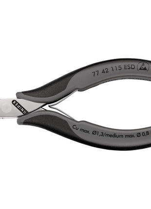 KNIPEX Electronics diagonal cutters length 115 mm shape 4 ( 4000794633 )