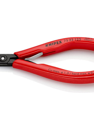 KNIPEX Electronics diagonal cutters length 125 mm shape 2 ( 4000794622 )
