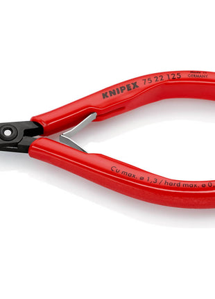 KNIPEX Electronics diagonal cutters length 125 mm shape 2 ( 4000794622 )