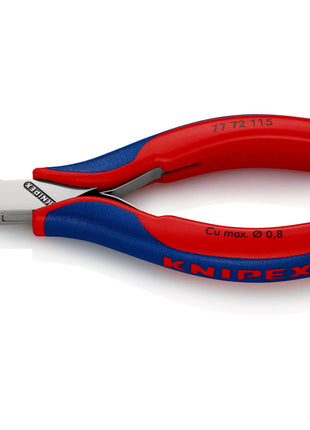 KNIPEX Electronics diagonal cutters length 115 mm shape 4 ( 4000810743 )