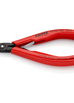 KNIPEX Electronics diagonal cutters length 125 mm shape 5 ( 4000794624 )