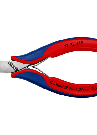 KNIPEX Electronics diagonal cutters length 115 mm shape 3 ( 4000810749 )