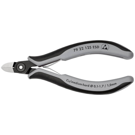 Frese diagonali per elettronica di precisione KNIPEX lunghezza 125 mm forma 2 ( 4000810830 )