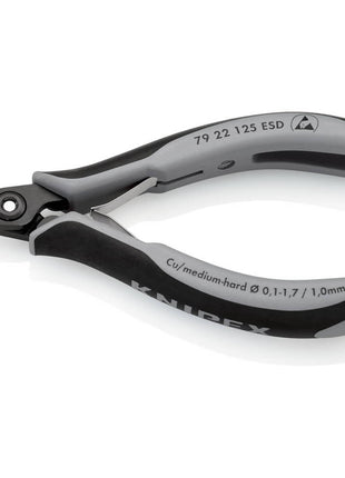 KNIPEX precision electronics diagonal cutters length 125 mm shape 2 ( 4000810830 )