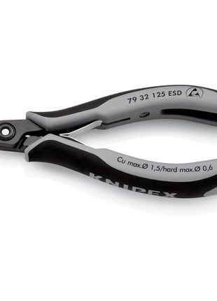 Frese diagonali per elettronica di precisione KNIPEX lunghezza 125 mm forma 3 ( 4000810831 )