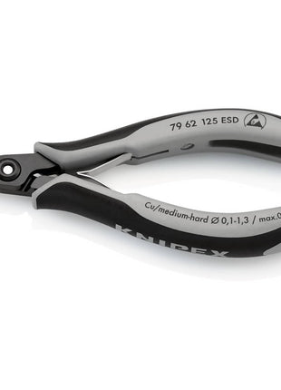 KNIPEX precision electronics diagonal cutters length 125 mm shape 6 ( 4000810841 )