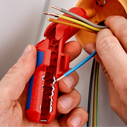KNIPEX Outil à dénuder universel ErgoStrip® longueur totale 130 mm pour gauchers ( 8000272707 )