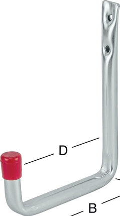 VORMANN gancio a parete a U senza rivestimento in gomma Sporgenza 82 mm ( 3000273040 )