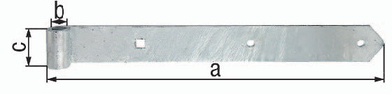 Cerniera per tapparella GAH larghezza 45 mm lunghezza 800 x 45 mm spessore 5 mm ( 3000200268 )