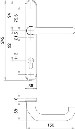 Set di porte con profilo EDI Kronos 1300/K22/035 in alluminio F1 ( 3000200028 )