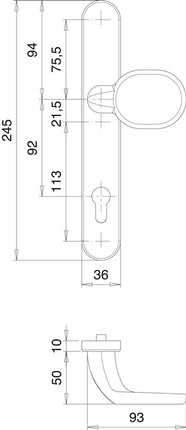Set di porte con profilo EDI Kronos 1300/K22/035 in alluminio F1 ( 3000200028 )