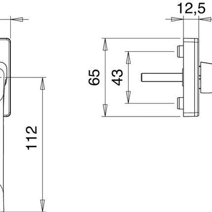 EDI Fenstergriff 1003/1035 Aluminium F2 / neusilberfarbig ( 3000261157 )