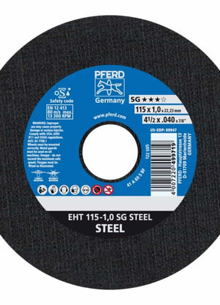 PFERD cutting disc SG STEEL D115x1mm straight ( 4000841250 )