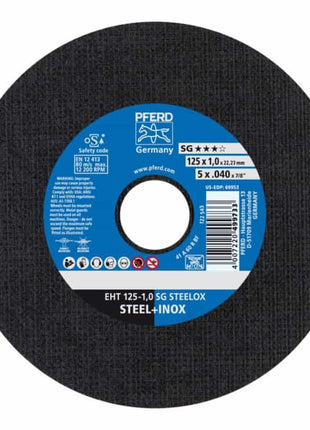 Disco da taglio PFERD SG STEELOX D125x1mm diritto ( 4000841256 )