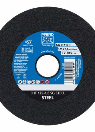 Disco da taglio PFERD SG STEEL D125x1,6mm diritto ( 4000841353 )
