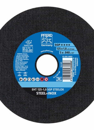 PFERD cutting disc SGP STEELOX D125x1mm straight ( 4000843068 )