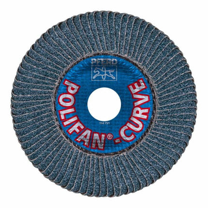 PFERD Disque à lamelles POLIFAN Z SGP CURVE STEELOX D. 125 mm granulation 40 conique ( 4000842895 )