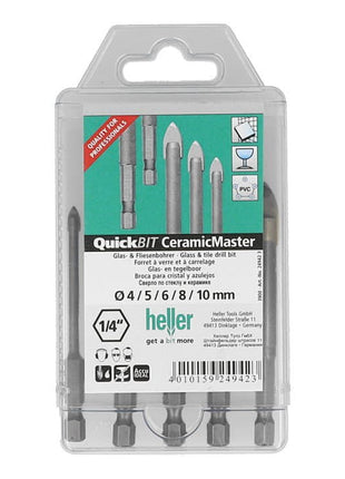 HELLER QuickBit(R) Ceramic Master 5-piece drill bit set Ø 4, 5, 6, 8, 10 mm ( 4000864209 )