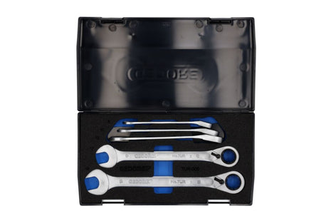 GEDORE ratchet spanner set 7 UR-005 5-piece spanner widths 8-19 mm ( 4000880491 )