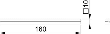 HOPPE mandrino quadro profilo I mandrino quadro 10 x 100 mm ( 3311003022 )