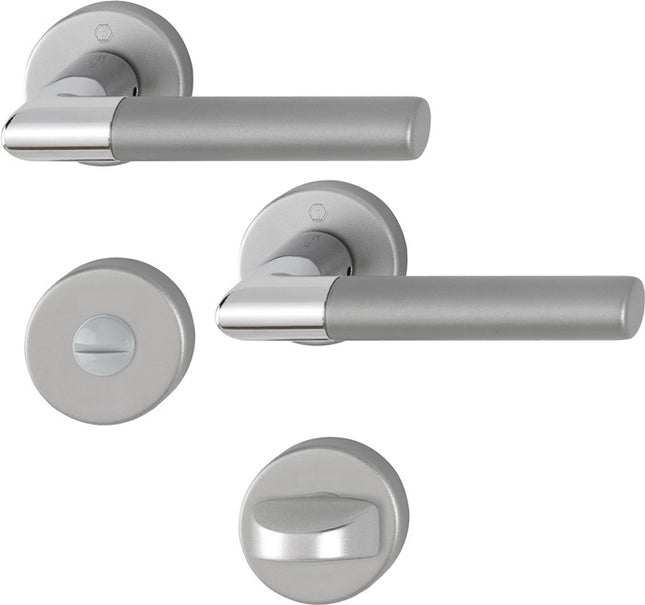 Set di rose HOPPE Lecce 1405/42KV/42KVS alluminio F49/F9-2 ( 3000220015 )