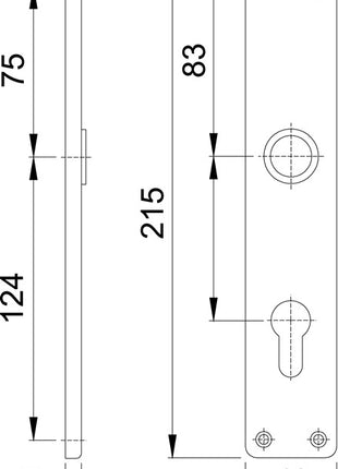Para długich płytek HOPPE 202SP F2 / srebrny nikiel F2 ( 3000252127 )