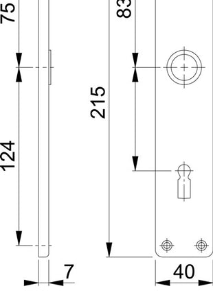 Para długich płytek HOPPE 202SP F2 / srebrny nikiel F2 ( 3000252127 )