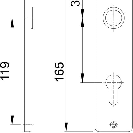 HOPPE Kurzschildpaar 202KP/AP Aluminium F1 ( 3000252147 )