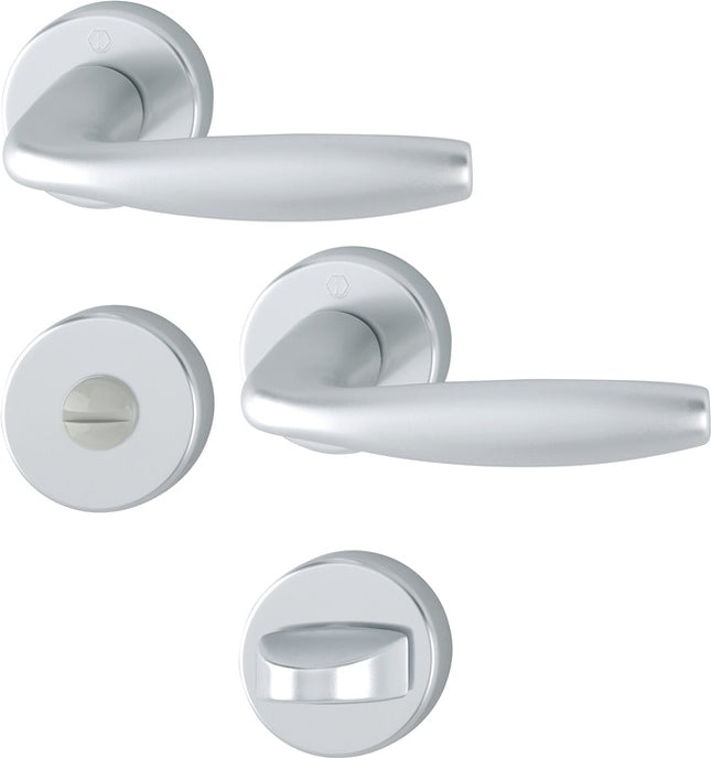 HOPPE set di rose New York 1810/42KV/42KVS Alluminio F1 ( 3000203560 )