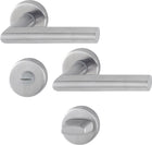 HOPPE Set di rosette Amsterdam E1400Z/42KV/42KVS Acciaio inox F69 ( 3000203002 )