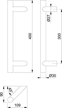 HOPPE cremonese E5012 acciaio inox colore n. F69 ( 3000202049 )
